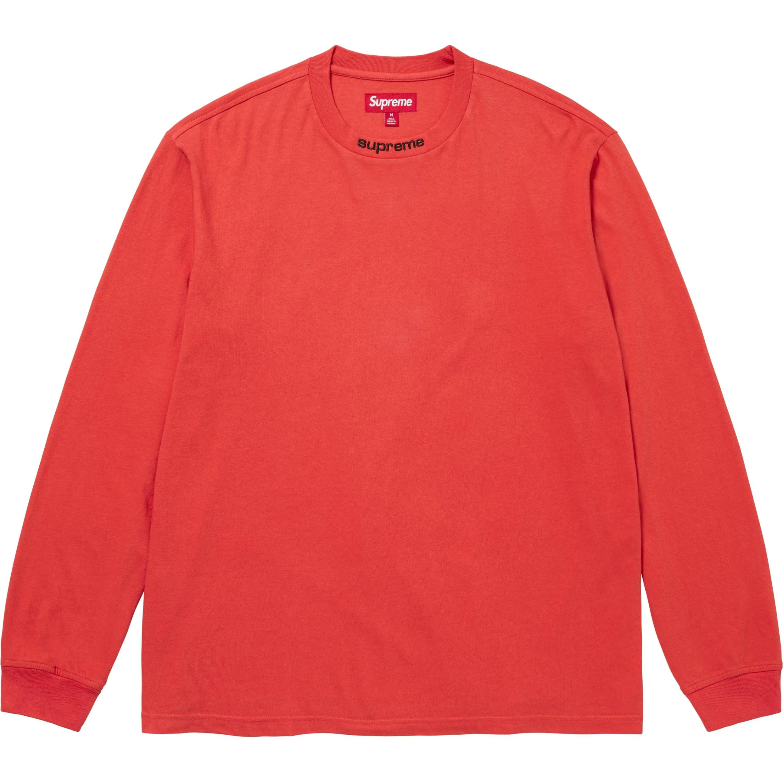 

Supreme Лонгслив Embroidered Collar Long Sleeve Top