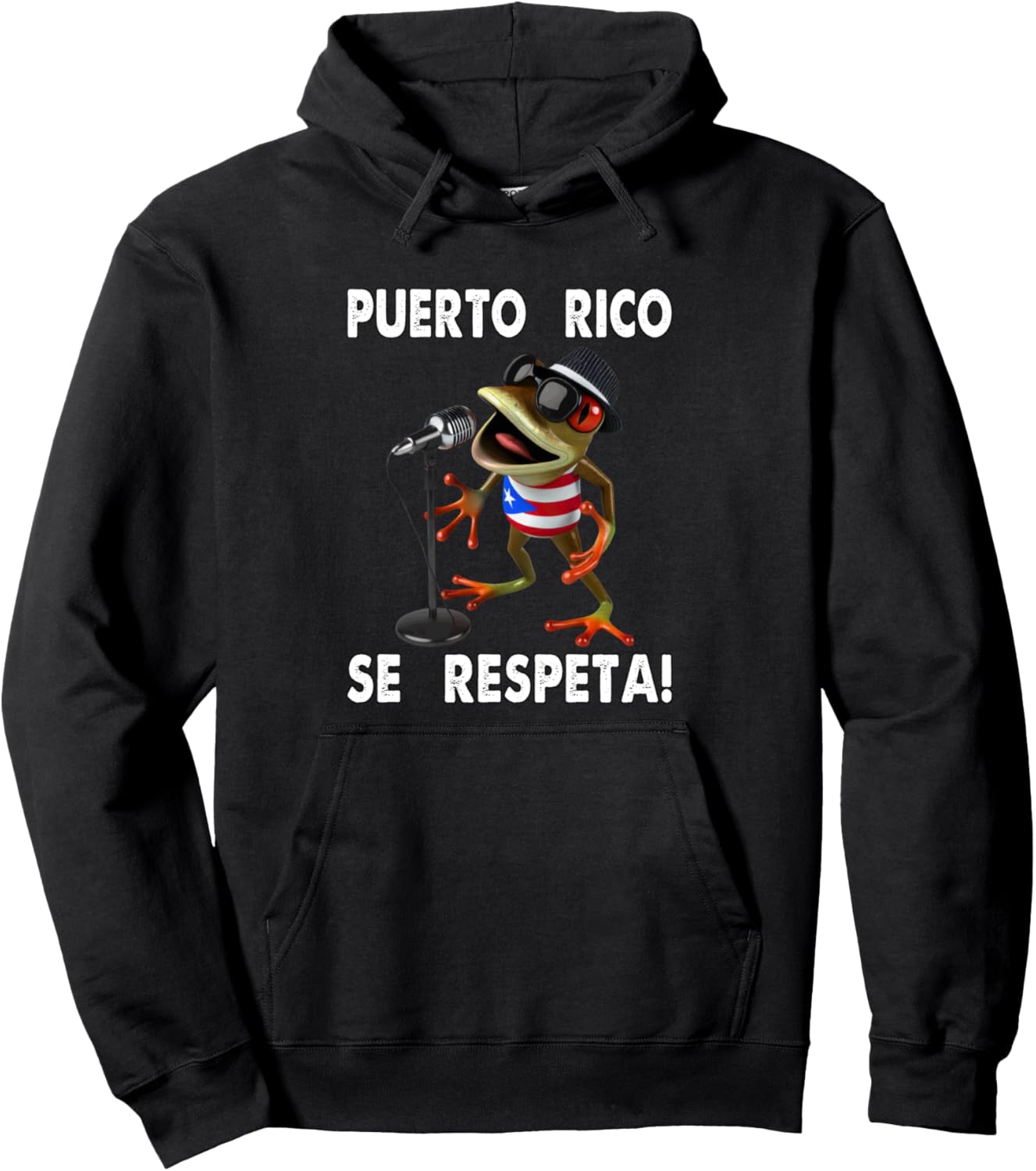 

Толстовка с капюшоном Puerto Rico Se Respeta Coqui Boricua Mike Protest Puerto Rico Se Respeta Collection, More Here, черный