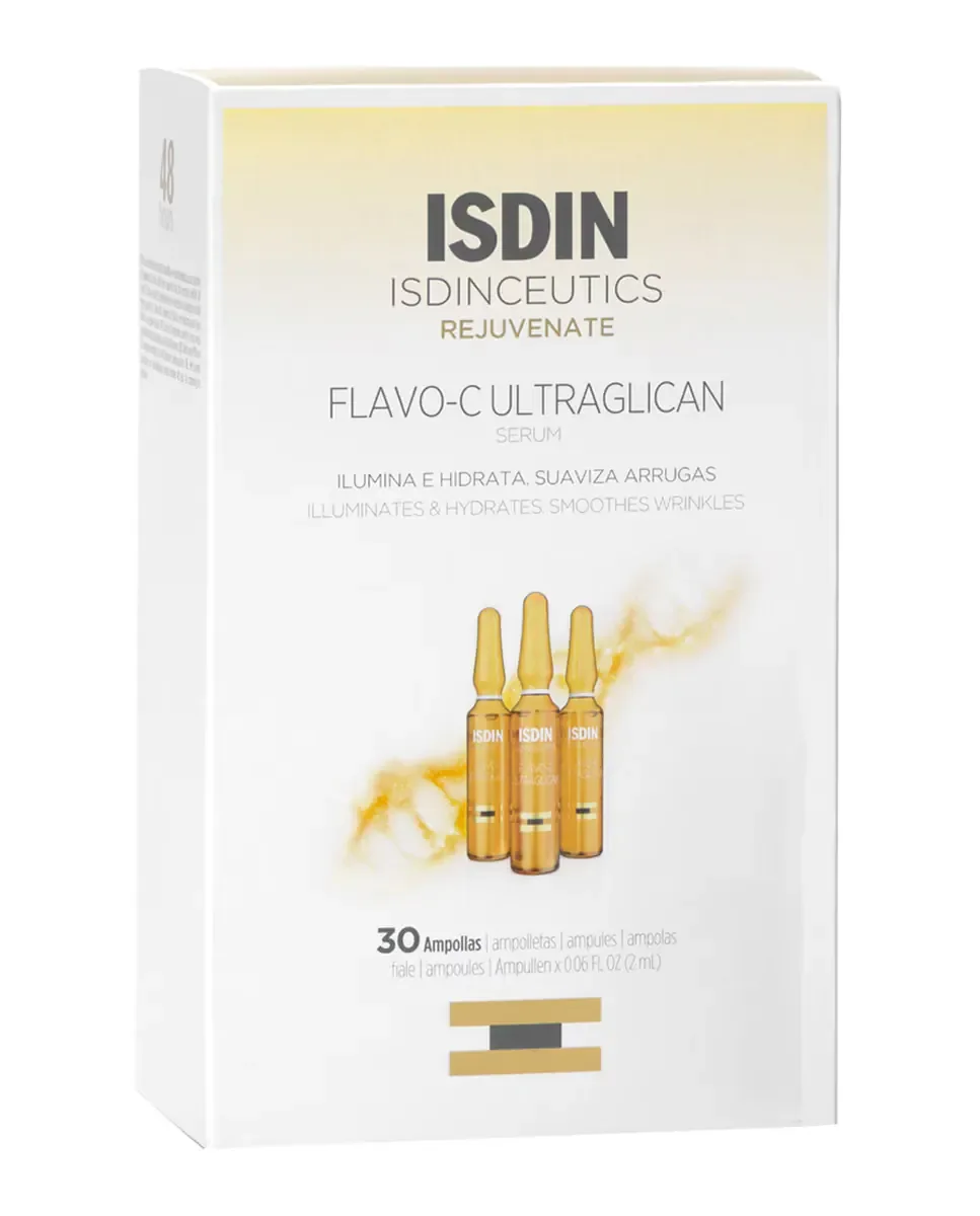 Сыворотка Isdinceutics — 30 антиоксидантных и увлажняющих ампул Flavo C Ultraglican — фото 2