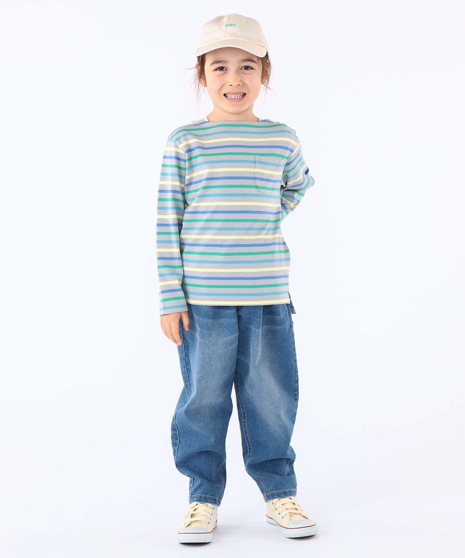 Детская футболка с длинным рукавом в полоску (100–130 см) SHIPS KIDS, Gray — фото 4