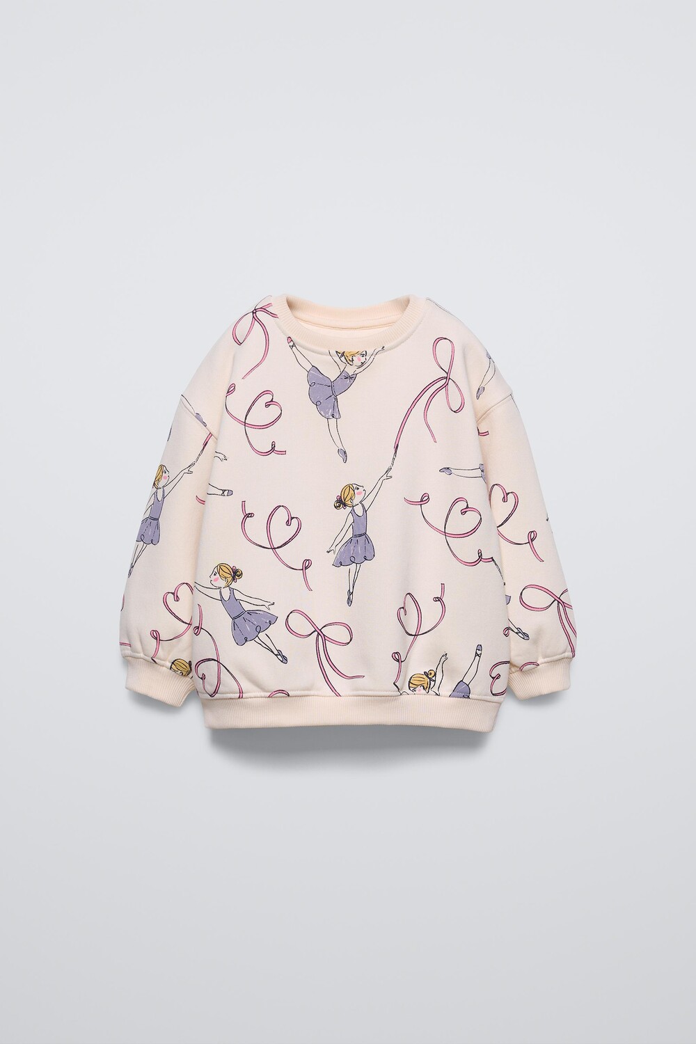 

Толстовка с принтом ZARA, экрю