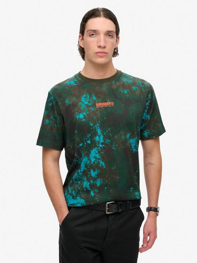

Свободная футболка с камуфляжным рисунком Superdry, цвет Bali Marble