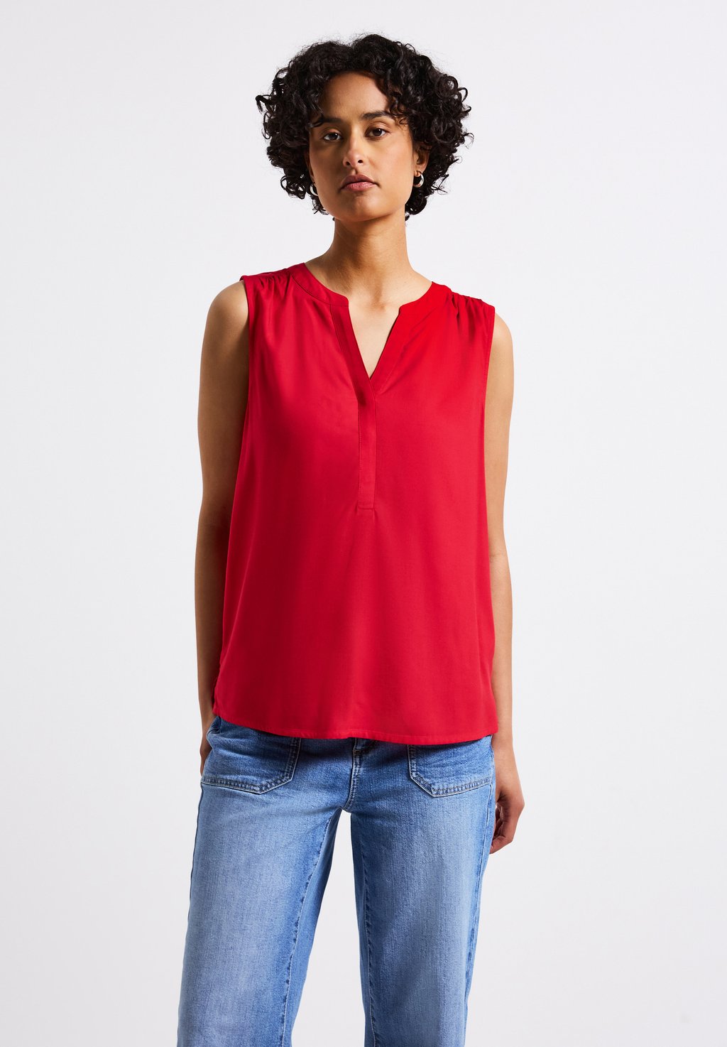 

Топ SPLIT NECK - Blouse Street One, красный