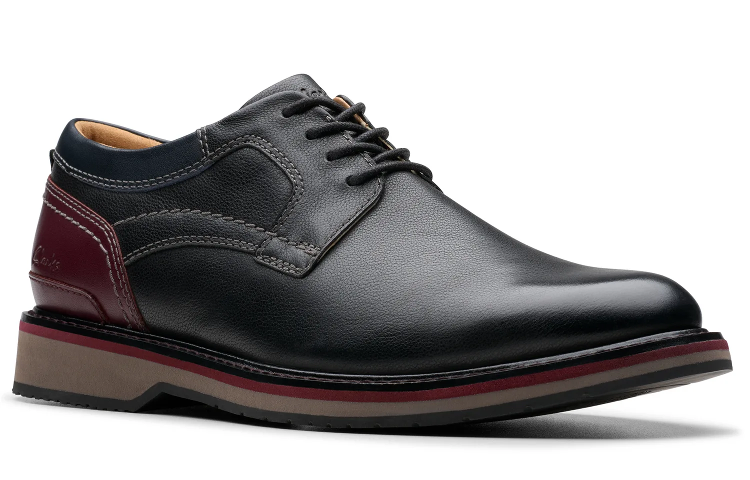 Clarks Мужские повседневные туфли из коровьей кожи черные — фото 2