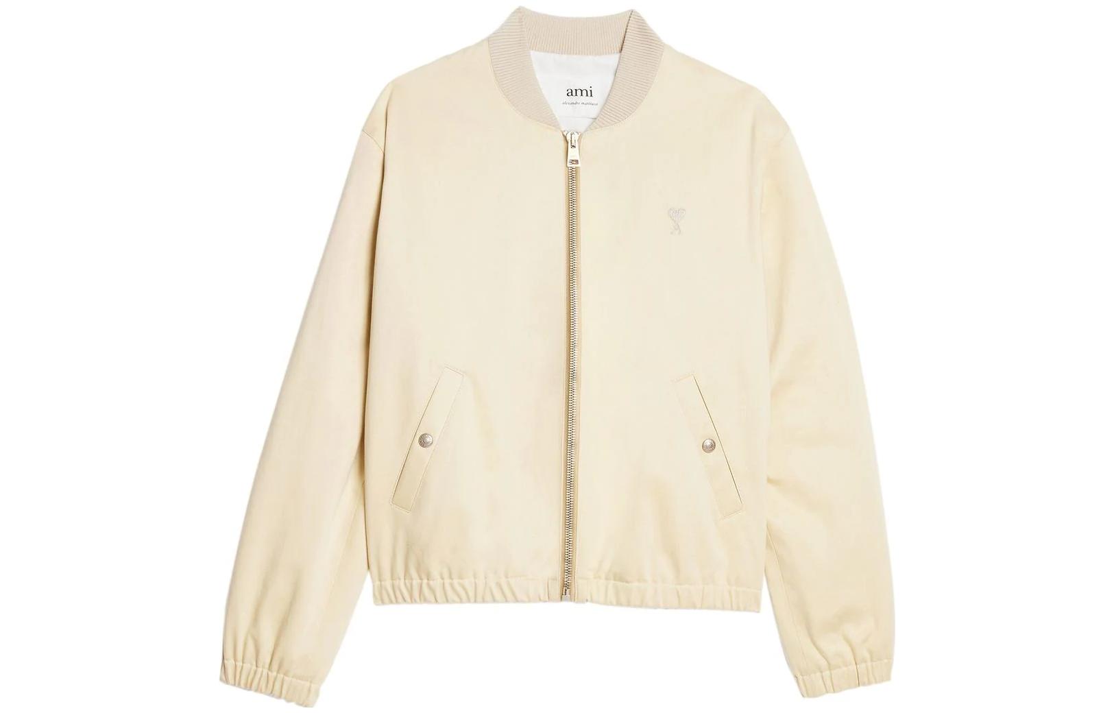 

Куртка-бомбер на молнии Paris Ami De Coeur AMIPARIS, ванильная