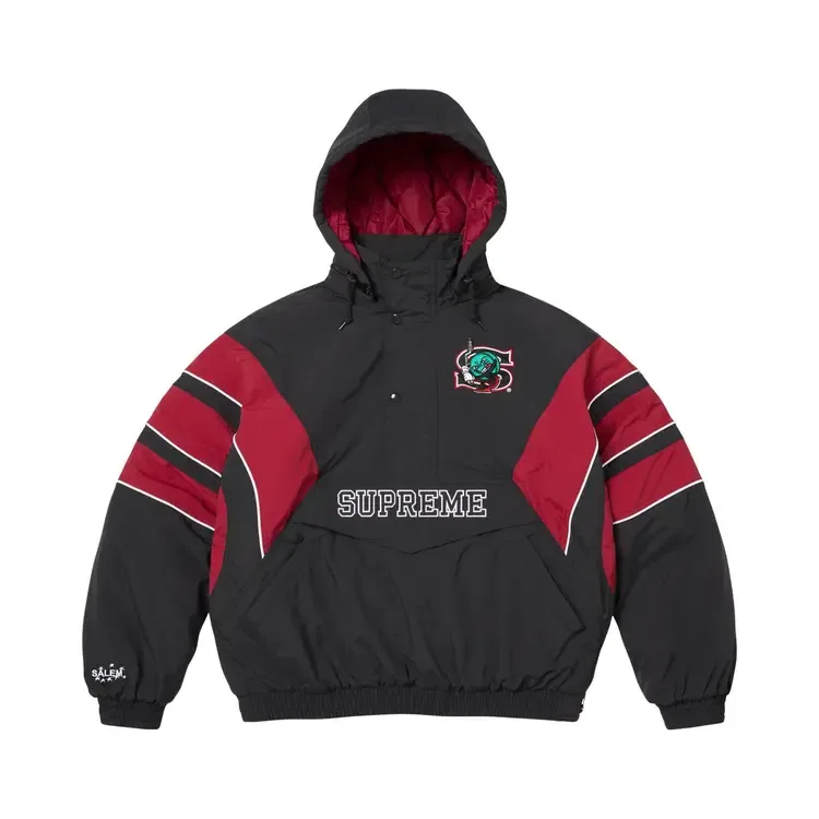 Куртка Supreme x Salem Half Zip Stadium Jacket, черный