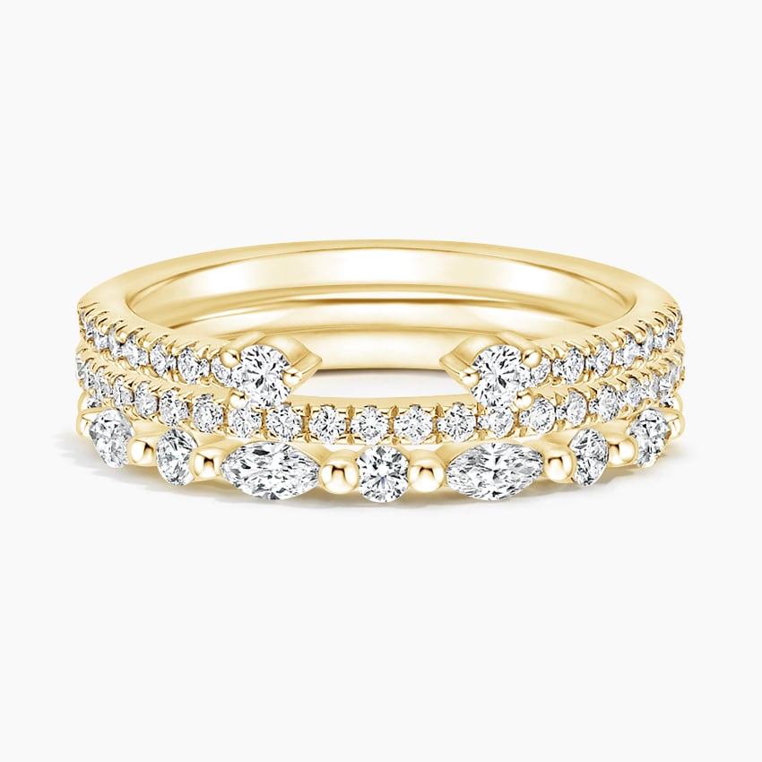 

Роскошное кольцо с бриллиантами Tres Diamond Ring Stack (3/4 карата) Brilliant Earth