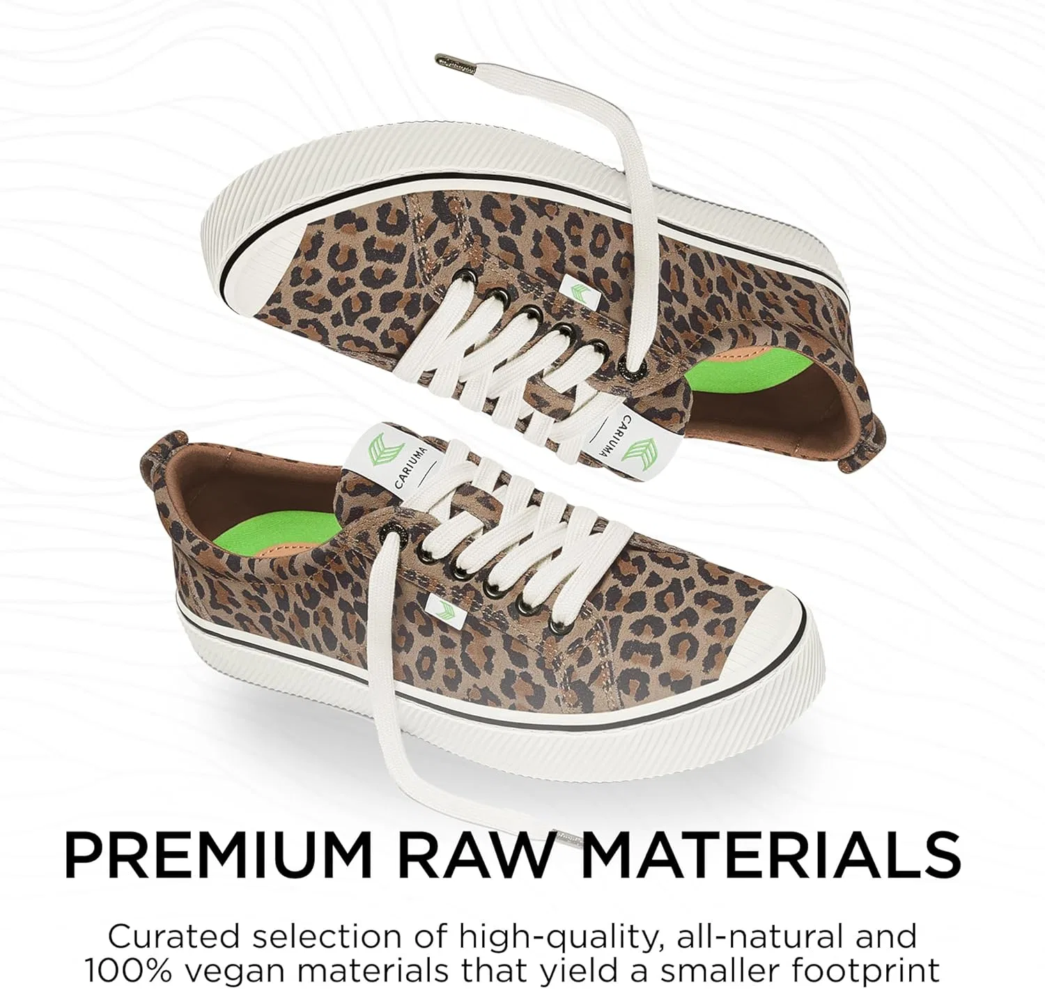 Кроссовки Cariuma OCA Low Suede, удобная мужская обувь, легкая и экологичная, универсальная повседневная обувь со 100% веганской стелькой, резиновая подошва, леопард — фото 3