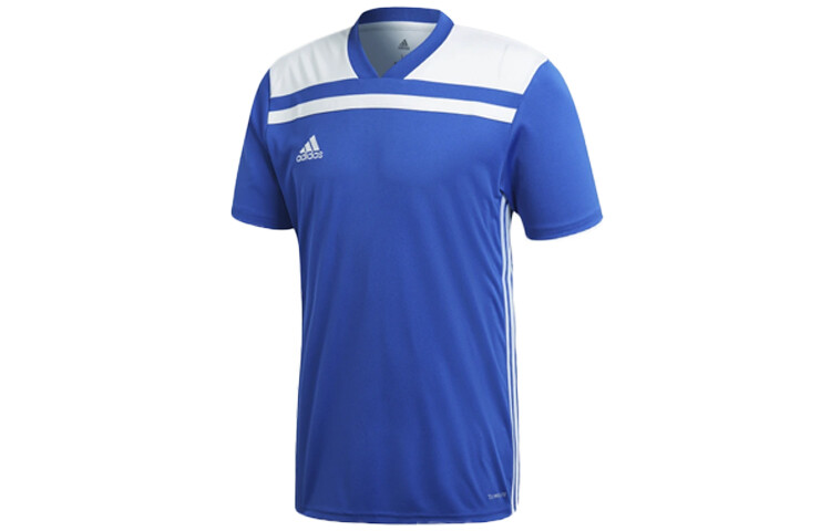 

Футбольная майка мужская кобальтово-синяя и белая Adidas, синий/белый