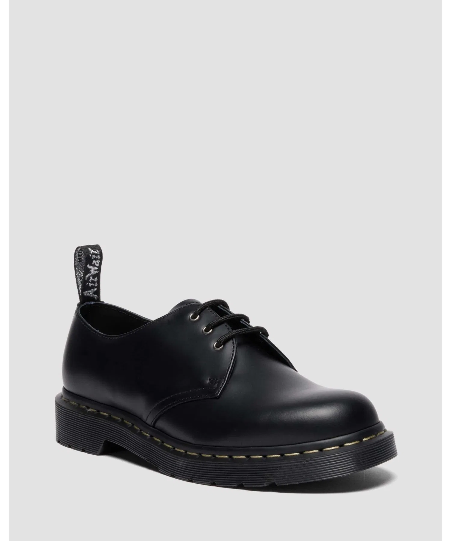 Унисекс ботинки Dr. Martens 1461 с серым швом чёрные