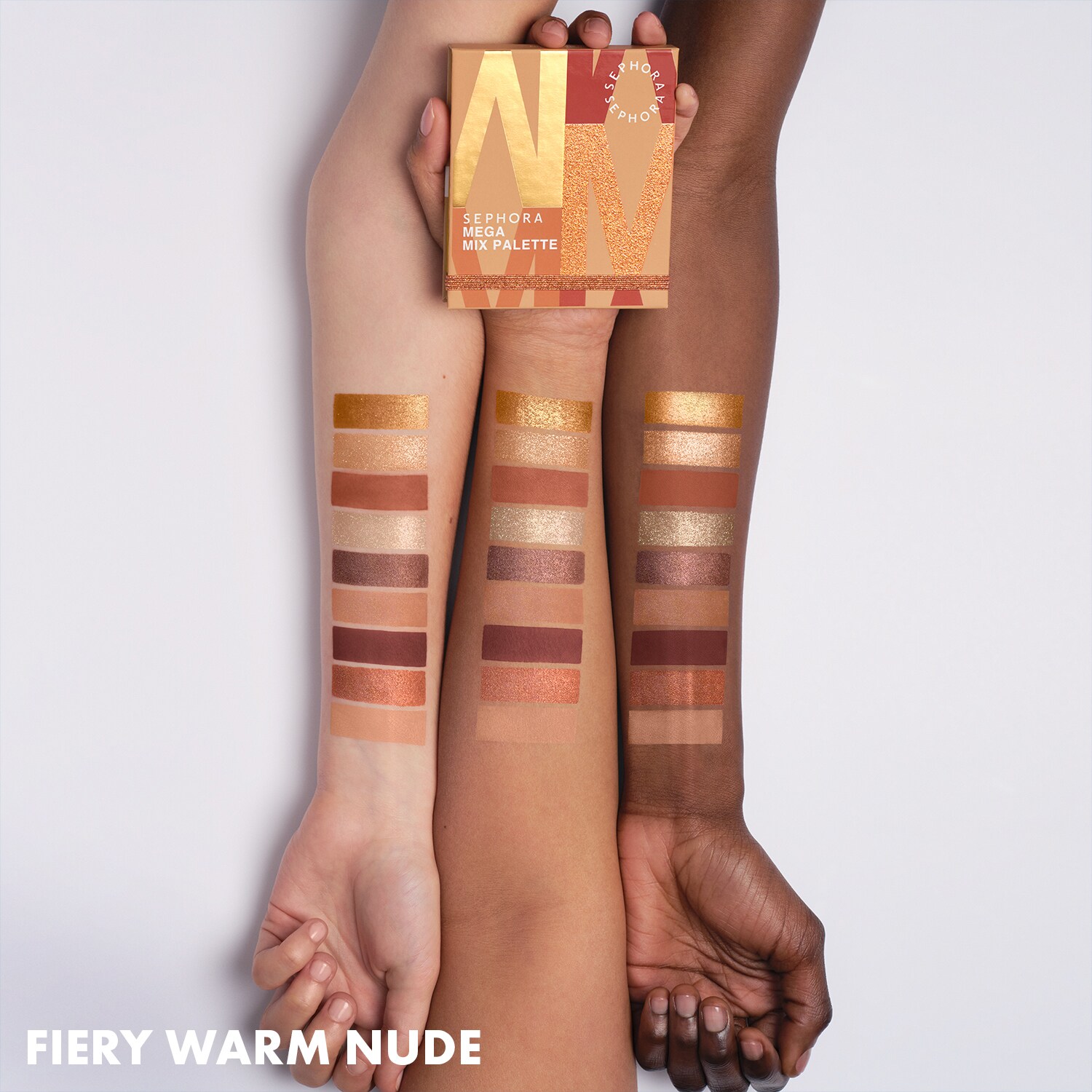 Тени для век MEGA MIX: Mega-Lidschattenpalette Sephora Collection, Wild Khaki Nude (7,92 g) — фото 3