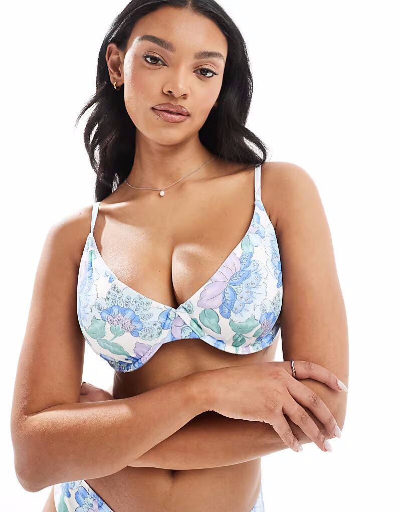

Комплект бикини Hollister Curvy на косточках с цветочным принтом