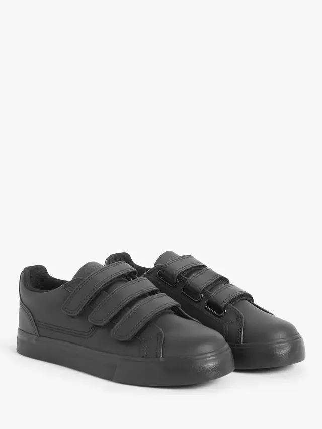 Детские школьные туфли Tovni Trip, черная кожа Kickers — фото 2