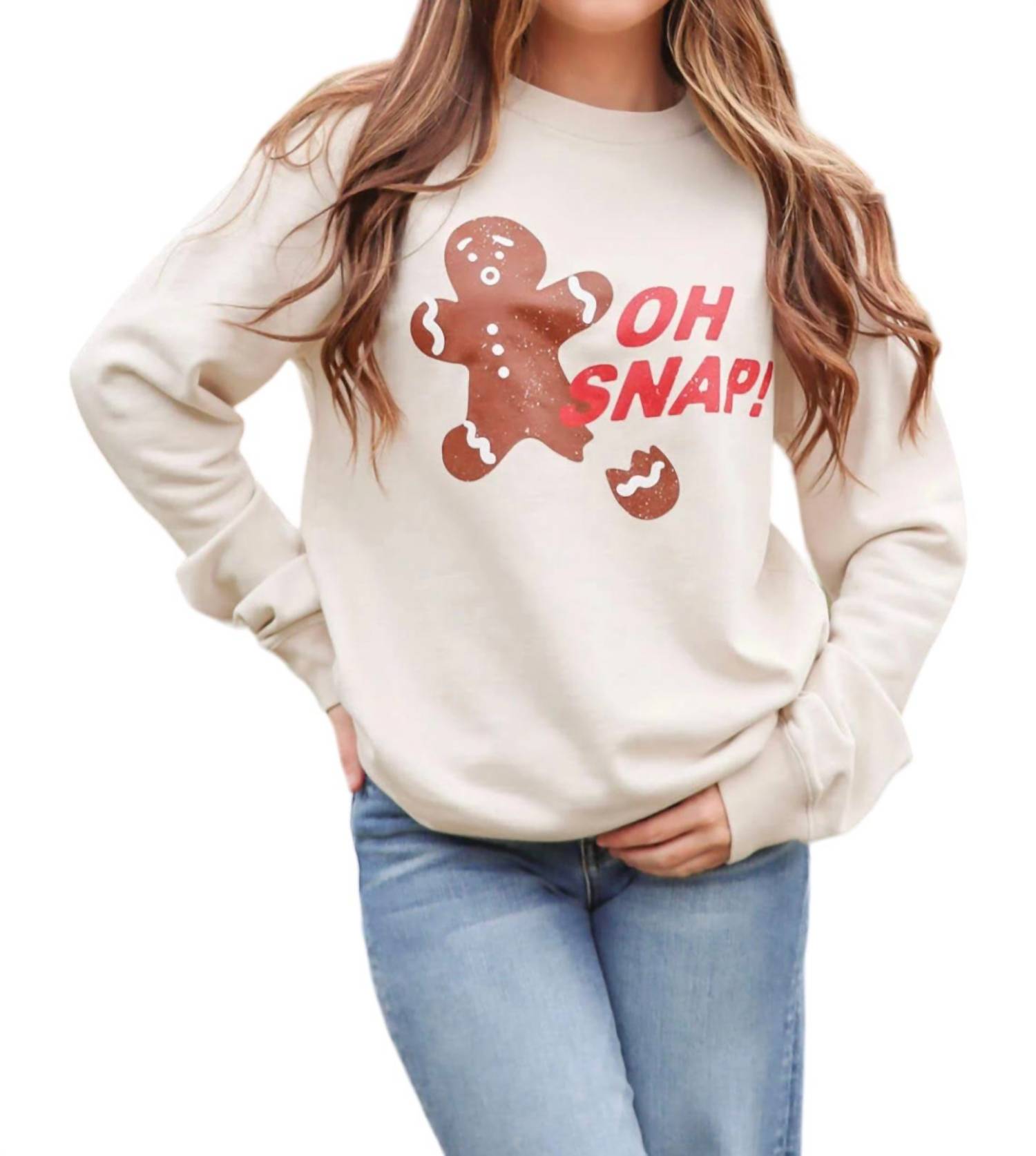 

Свитшот Oh Snap Gingerbread в косточке Refined Canvas, цвет bone