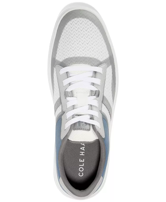 Мужские кроссовки Grand Crosscourt Winner из комбинированных материалов на шнуровке Cole Haan, серый — фото 4