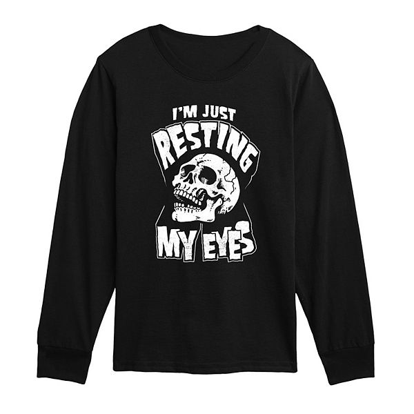 

Футболка с длинным рукавом Boys 8-20 I'm Just Resting My Eyes Licensed Character, Black