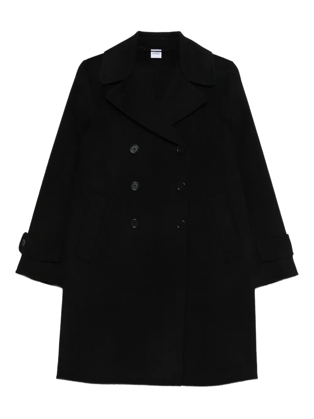 

Двубортное пальто Aspesi, черный