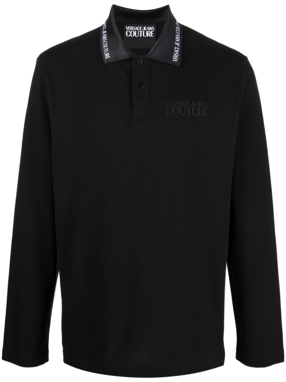 

Versace Jeans Couture рубашка поло с вышитым логотипом, черный
