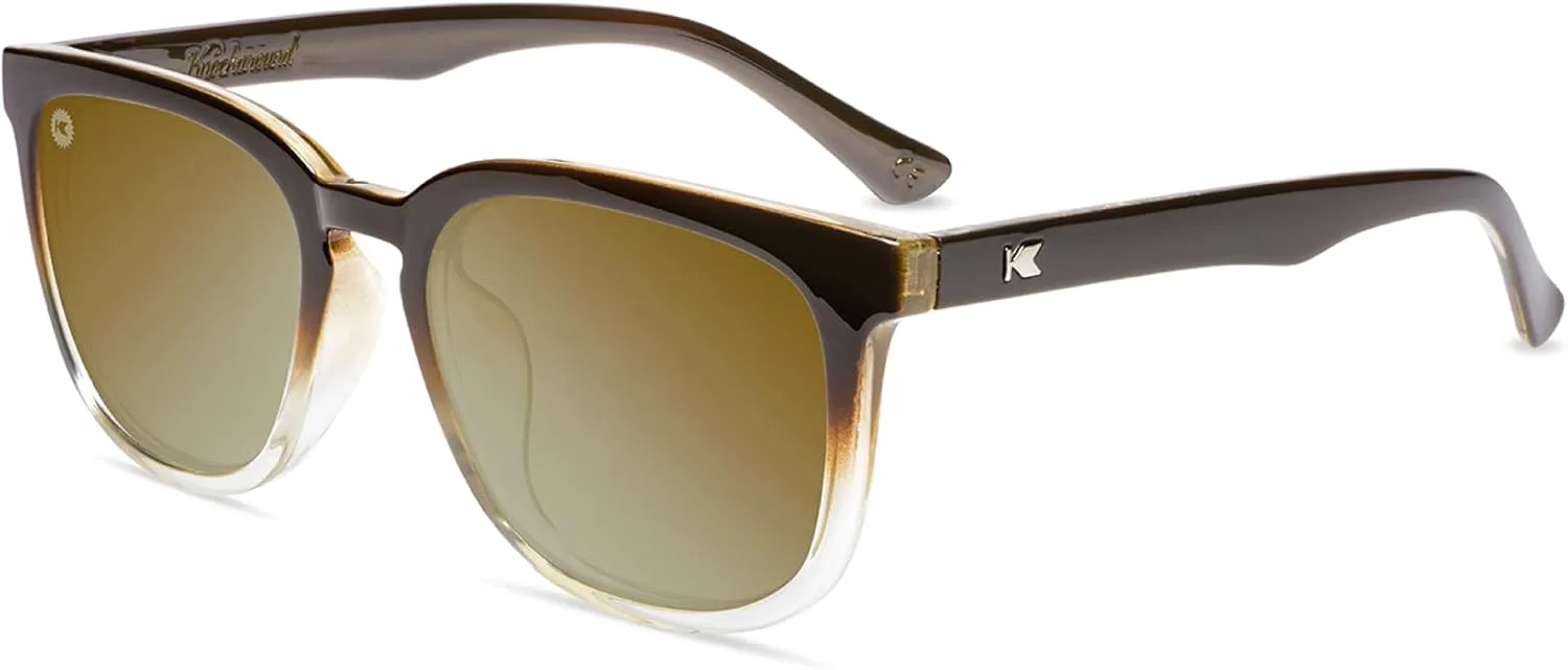 

Поляризованные солнцезащитные очки Knockaround Paso Robles для мужчин и женщин - Модные солнцезащитные очки - Защита от УФ-излучения UV400, Brookbed / Gold