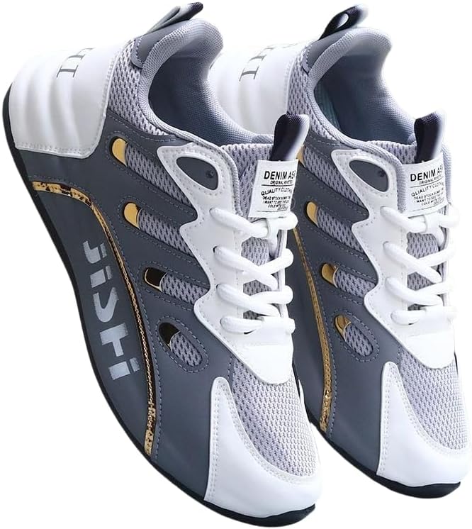 

Мужские спортивные кроссовки больших размеров- легкие, удобные и всесезонные, в повседневном стиле Spkfhd, серый