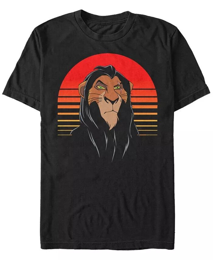 

Футболка с коротким рукавом для мужчин Disney The Lion King Scar Sunset Portrait Fifth Sun, черный