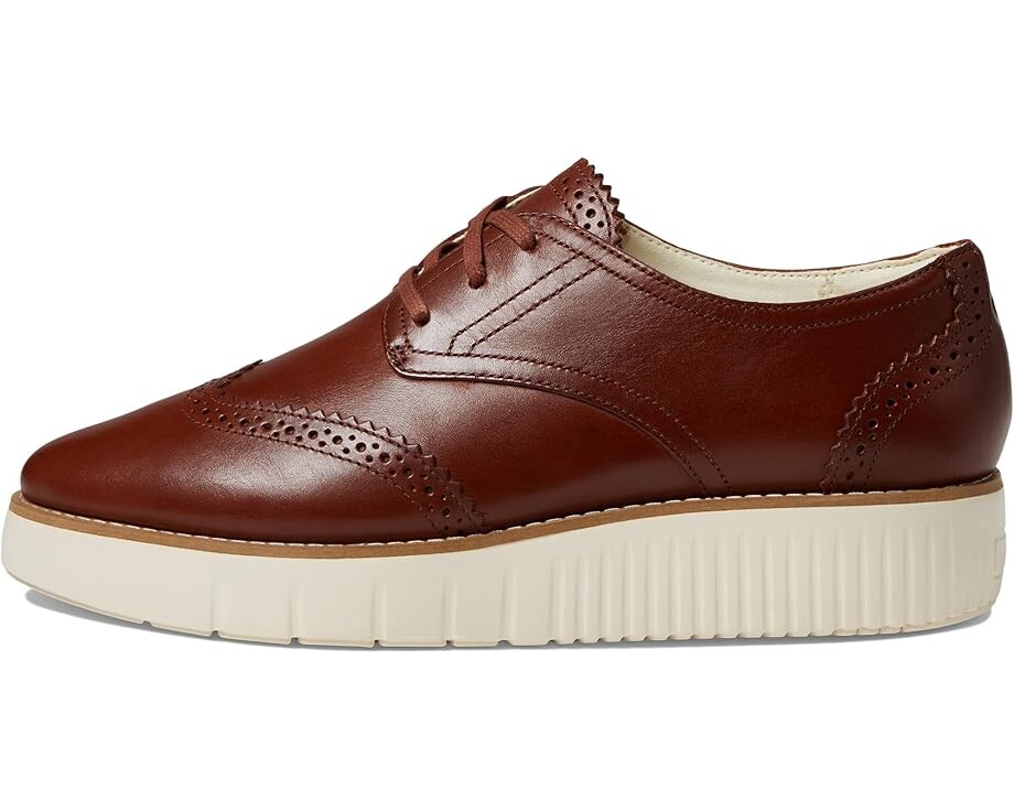Оксфорды Cole Haan Grand City Platform Oxford, цвет Dark Cuoio/Ivory — фото 4