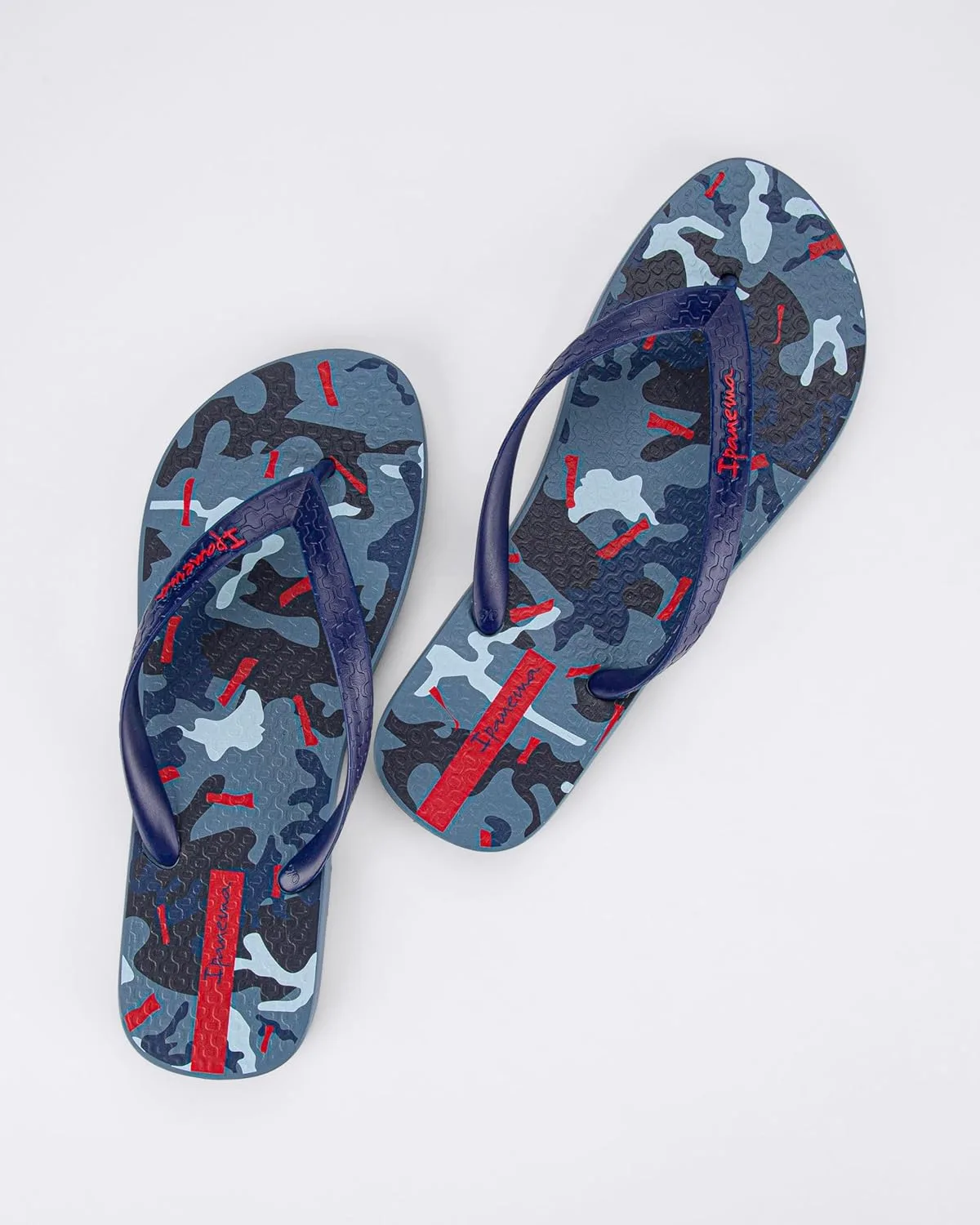 Мужские летние сандалии Ipanema Summer IV AdFlip Flops, красный/синий — фото 3