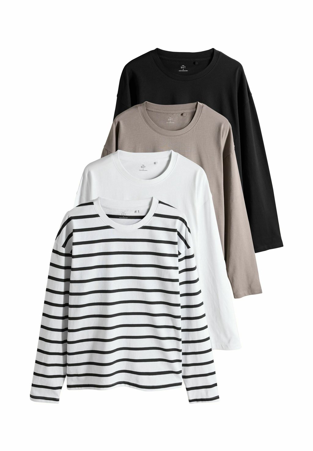 

Топ с длинными рукавами 4 PACK LONG SLEEVE HEAVYWEIGHT RELAXED THE SET, черный