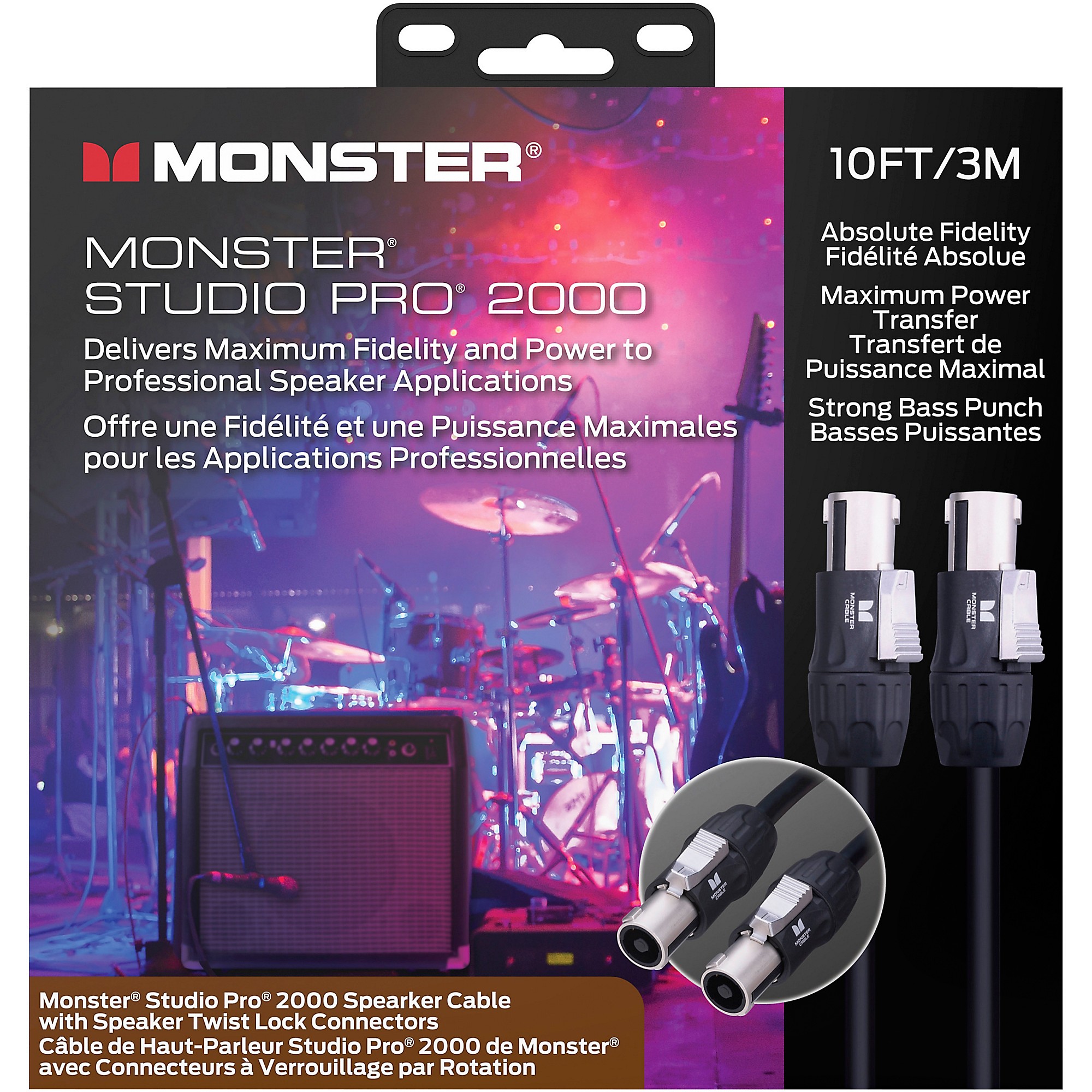 

Monster Cable Prolink Studio Pro 2000 Акустический кабель с разъемами Speak-On, 10 футов, черный