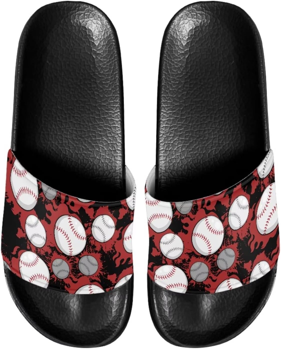 

Мужские тапочки Pugasmiru, шлепанцы, нескользящие для душа, домашняя повседневная обувь, Baseball Pattern