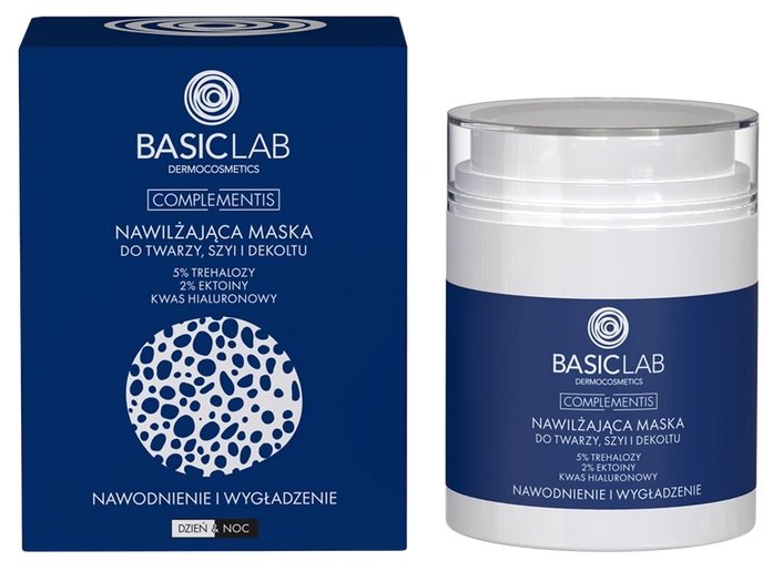 

УВЛАЖНЯЮЩАЯ МАСКА BASICLAB ДЛЯ ЛИЦА, ШЕИ И ДЕКОЛЬТЕ 5% ТРЕГАЛОЗЫ