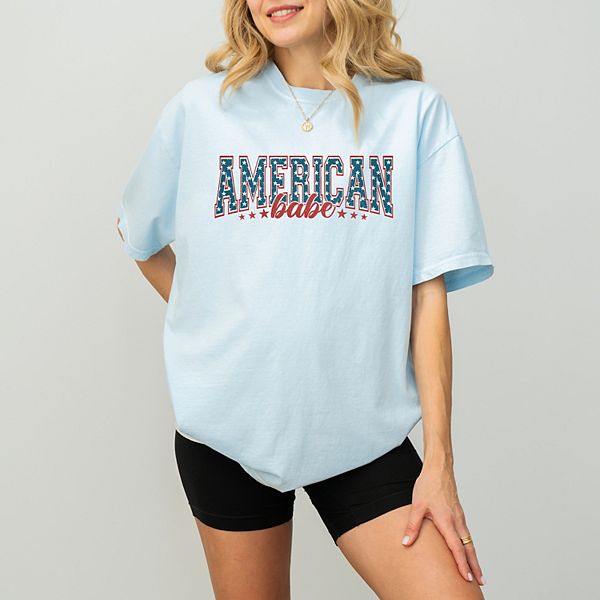 

Футболка American Babe Varsity Garment Dyed Simply Sage Market, Chambray