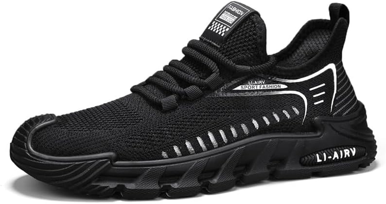 

Мужские теннисные кроссовки WCIDFY, модные повседневные прогулочные кроссовки, удобные, дышащие, легкие кроссовки для бега и занятий в спортзале, черный