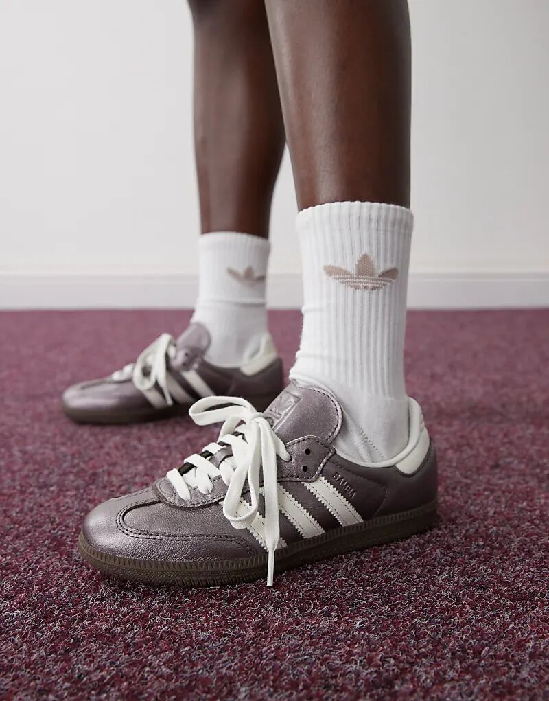 Кроссовки Samba цвета металлик-фиолетовый adidas Originals