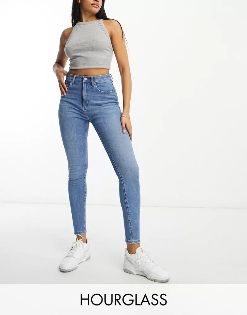 

Синие джинсы скинни ASOS Hourglass