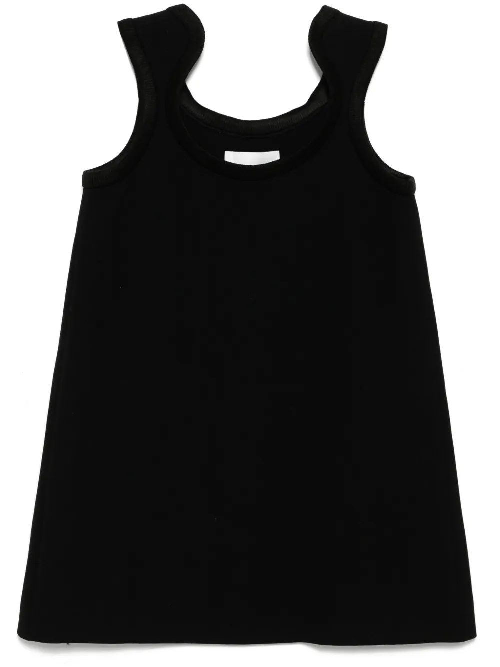

Шерстяное платье мини в рубчик Low Classic, черный