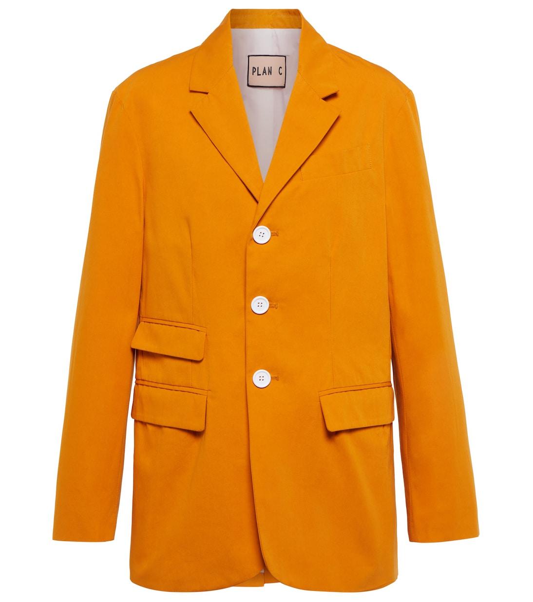 

Блейзер из хлопкового поплина Plan C, Apricot