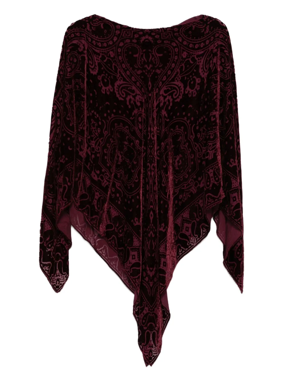 

Пончо с узором пейсли ETRO, красный
