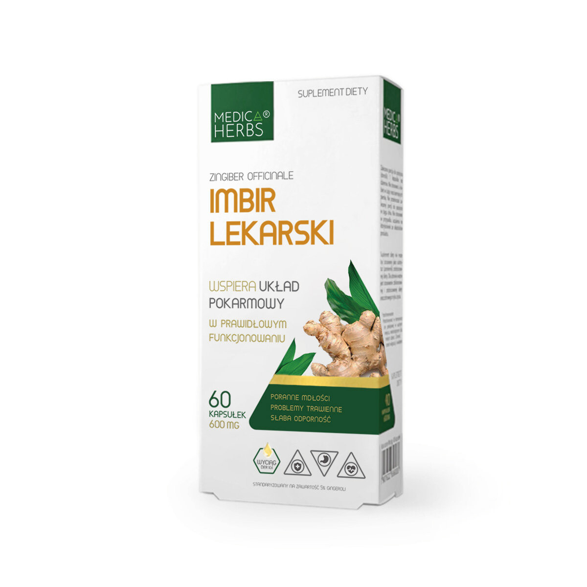 

БАД, Medica Herbs, Имбирь, Пищеварительная система, иммунитет, 600 мг