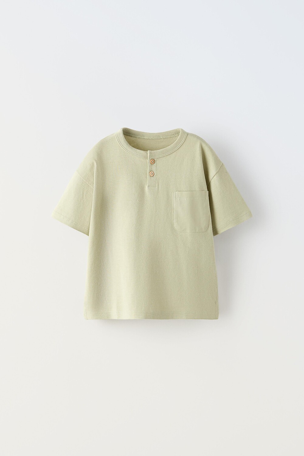 

Футболка хенли ZARA, светло-зеленый