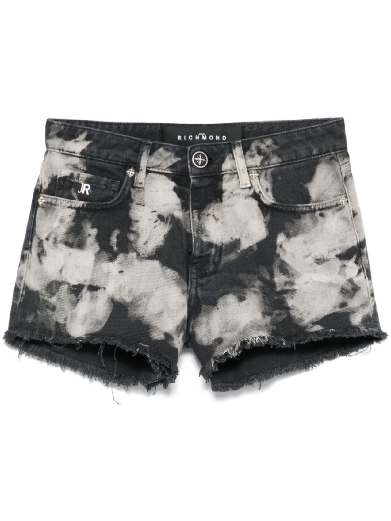 

Шорты из денима с потертостями John Richmond, черный