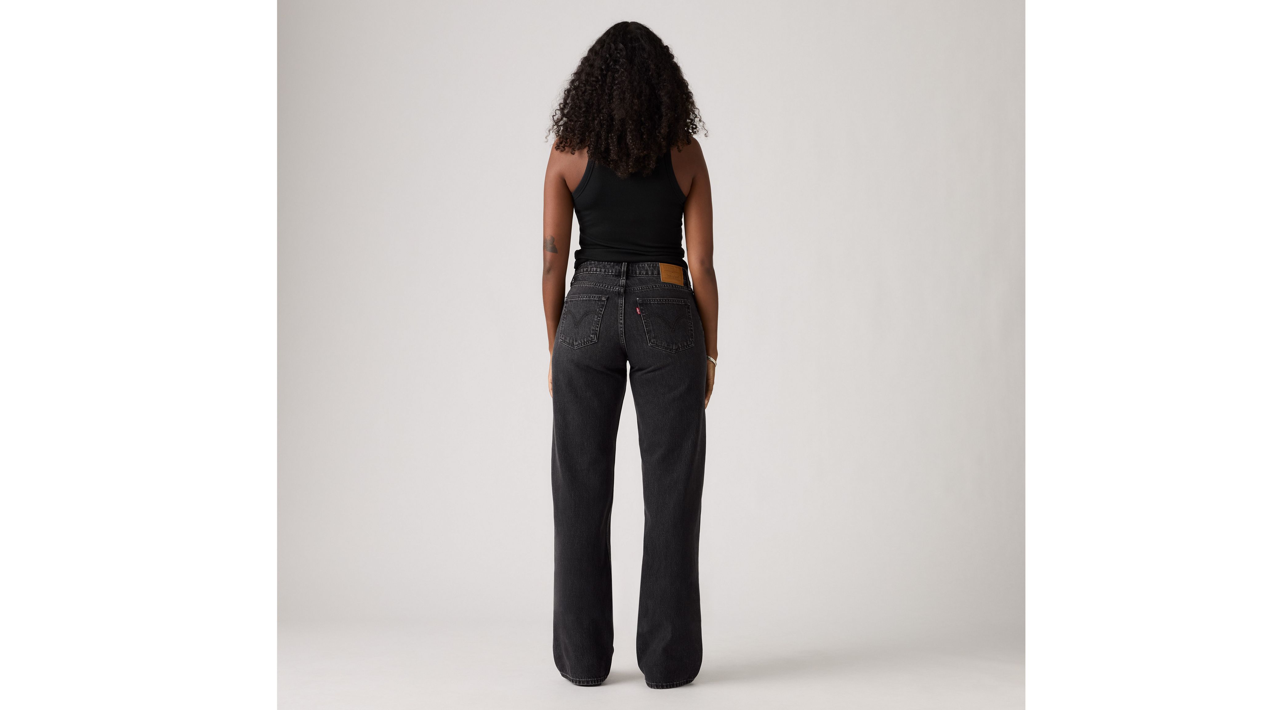 Джинсы женские низкие свободные Levi's, Tech Storm - Black — фото 3
