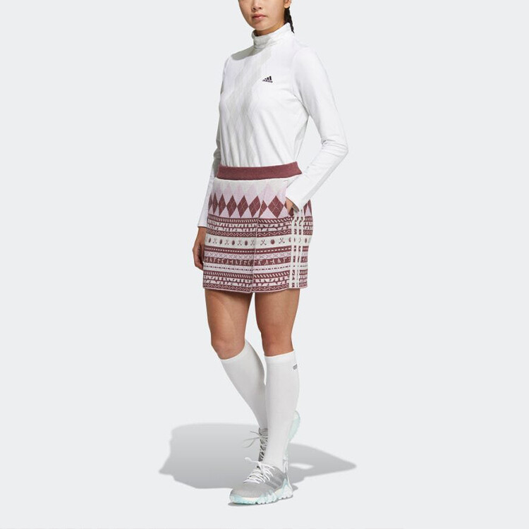 Юбка повседневная женская красная Adidas — фото 2