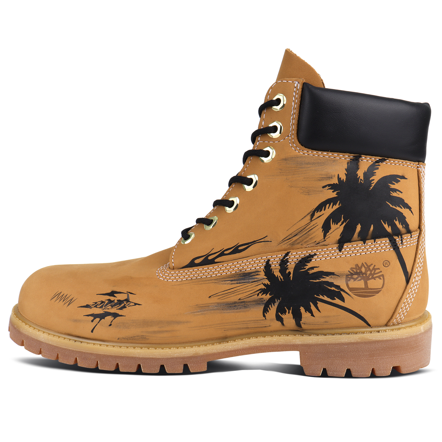 

Премиальные термостойкие абразивоустойчивые утепленные ботинки для увеличения роста унисекс для активного отдыха Timberland, черный/желтый