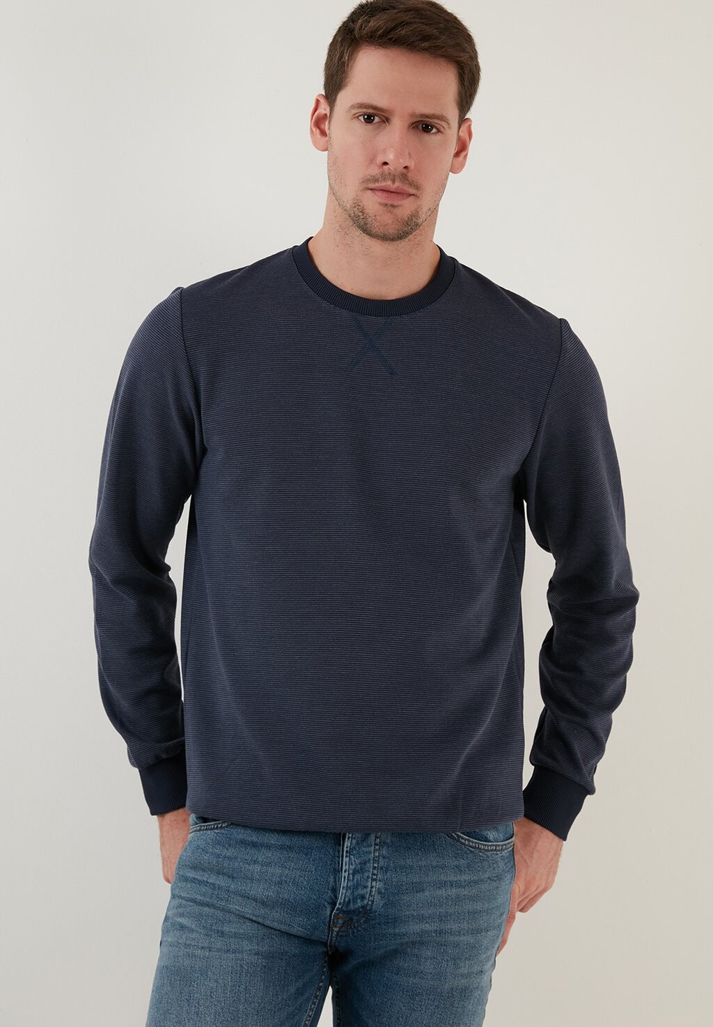 

Толстовка CREW NECK STRIPED Buratti, цвет indigo