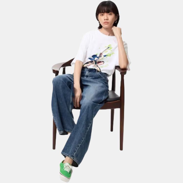 Футболка Unisex Chainsaw Man SS25 от DIANJUREN,LIANMINGKUAN UNIQLO, белый — фото 4