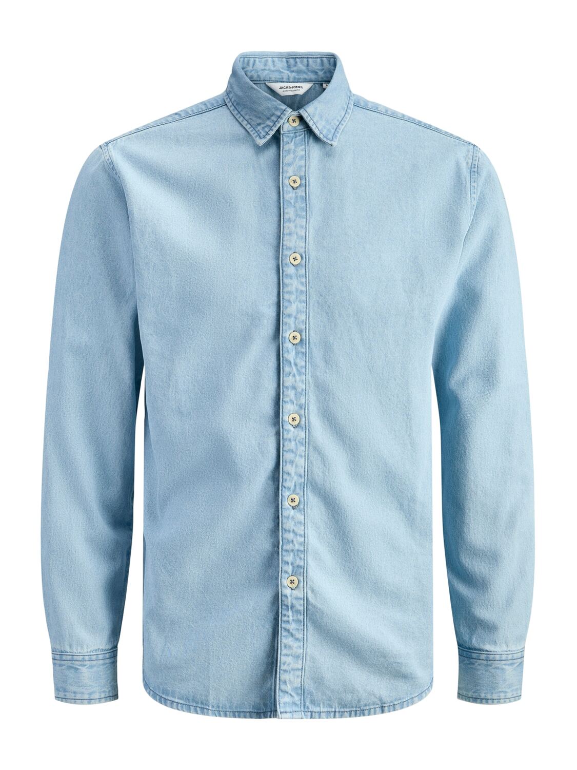

JACK & JONES Рубашка 'JJESTANLEY' в синем дениме, силуэт slim fit