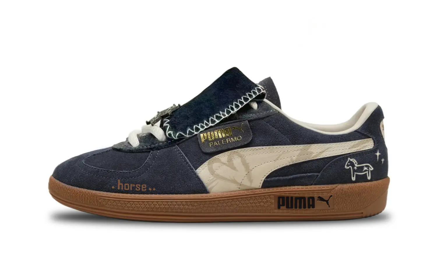 

Puma Palermo Cherry Bomb, Spirit Horse In Motion Balance Lightweight Low top Skateboard Shoes Unisex Gray Blue
