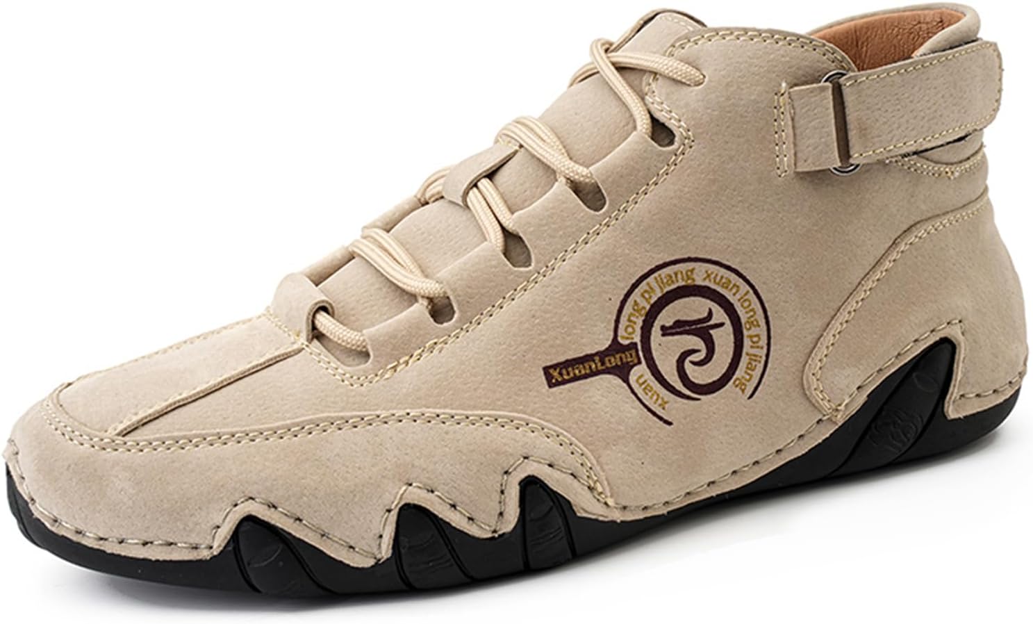 

Мужские водонепроницаемые кожаные высокие кеды ручной работы, ботинки Чукка для ходьбы и походов, утепленные повседневные ботинки до щиколотки Abborora, Sand