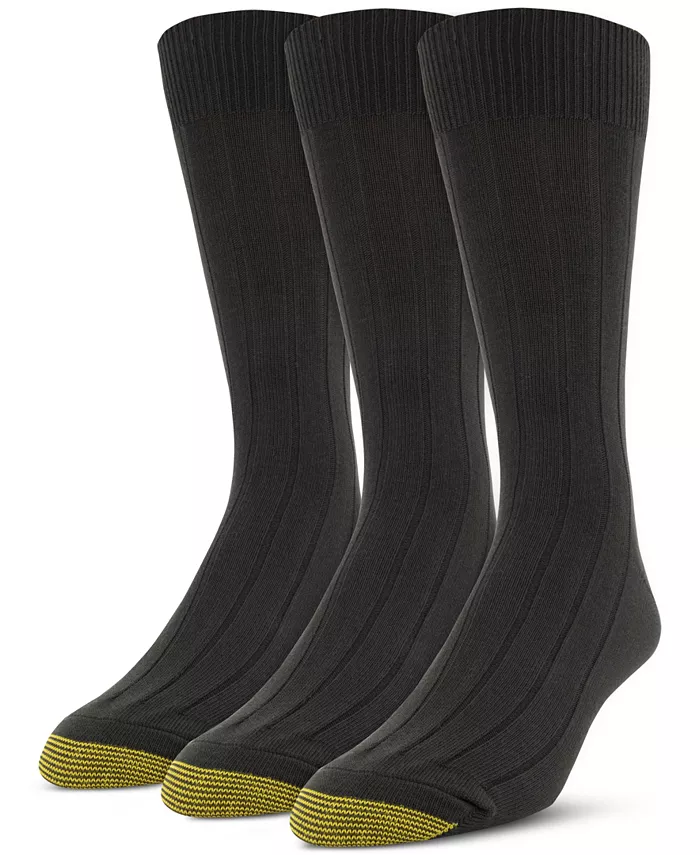 

Мужские классические носки Hampton Crew, 3 пары Gold Toe, черный